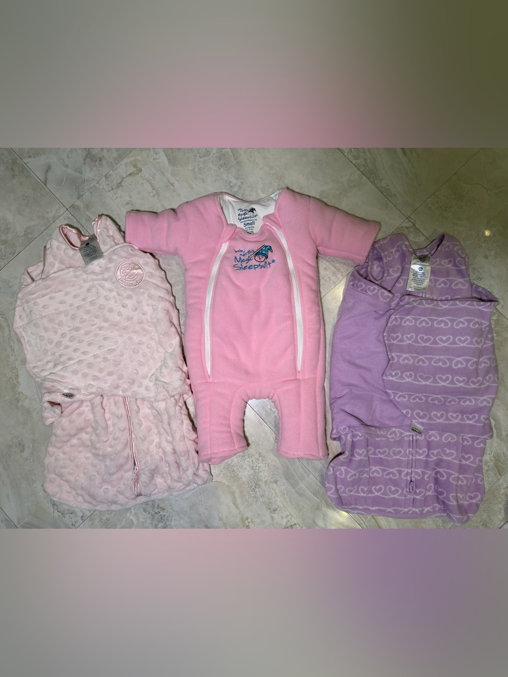 2 Halo SleepSack Swaddles & 1 Baby Merlin’s Magic SleepSuit